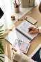 17x24 دوامة مطاطية غطاء صلب مربعات المفكرة النجمة الزرقاء - 4