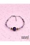 Original Amethyst 3mm Faceted Natural Stone Lady Bracelet - 6