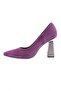Stoned Heel Pointed Toe Women's Goblet Heeled Shoes 6821535 - 3
