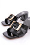 840 Women's H Buckle Heeled Slippers - 4
