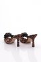 Women's Rose Detailed Heeled Slippers Leopard 7416535 - 3