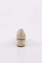 4310 Women's Metal Accessories Pointed Toe Thick Short Heeled Shoes Bone - 4
