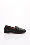 Women's Metal Accessory Loafer Shoes Black 296332110