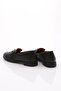 Women's Metal Accessory Loafer Shoes Black 296132110 - 3