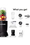 900 Watts, 9 Piece Accessories, High Speed Blender, Mixer, Smoothie Maker, All Black - 2