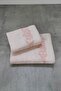 Bamboo Soft & Water Absorbent Tivoli Cloé Towel - Powder Color Embroidered Towel Models - Set of 2