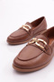 Women's Metal Accessory Loafer Shoes Walnut 296232110 - 4