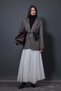 Oversize Herringbone Jacket - Brown - 5