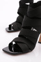 Women's Back Zipper Heeled Evening Shoes Black Patent Leather 71012535 - 4