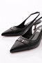 6861 Women's Top Belt Decorated Heeled Shoes Black Matte - 4