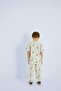 Ecru Boy's 100% Cotton Printed Crew Neck Pajama Set 25110155 - 2