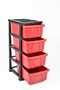 Plastic Storage Drawer - 4 Layer - 2