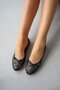 Andre Tulle Detailed Sequin Embroidered Bow Women's Ballerinas - 2
