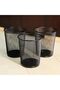 3-Pack Small Cylinder Trash Can, 6 Gallon Mesh Steel Wastebasket  Black - 3