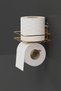Home Gold Gold Plated Adhesive Toilet Roll Holder Holder Hanger Metal Toilet Roll Holder - 7