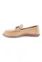 Women's Sewing Detailed Metal Buckle Loafer Shoes Mustard 71132110 - 3