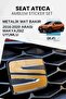 مجموعة ملصقات مطلية بشعار Seat Ateca - متوافقة مع موديلات 2016-2020 بدون مكياج
