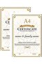 Certificate Frame 28x10.2cm with White Mat & Real Glass for Wall/Table A4 [Pack of 2]