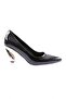 Women's Pointed Toe Heeled Shoes Black Patent Leather 65101535