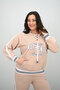 Women's Plus Size Corded Wide Leg Tracksuit Set 8164-25 - 2