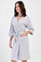 Women's Plus Size Capri Sleeve Rosebloom Dressing Gown C1T8N1O904
