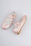 Girls' Ballet Shoes with Bows, Children's Ballet Shoes with Stones, Pink Color Ballet Shoes for Children. - 7