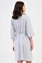 Women's Plus Size Capri Sleeve Rosebloom Dressing Gown C1T8N1O904 - 4