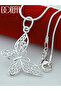 45cm DOTEFFIL 925 Sterling Silver Butterfly Pendant Necklace 18/20/22/24/28/30 inch Snake Chain For - 8