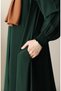 Asel Mevlana Flared Ferace Green - 4