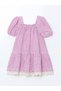 Lcw Kids Plaid Lace Detailed Girls' Dress (S5) - 4