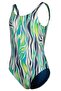 Water Print Girl's Swimming Suit - 2