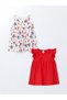 Crew Neck Floral Baby Girl Casual Dress 2-Piece