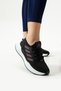 Women's Black Fuchsia Lace-Up Orthopedic Mesh Knit Lightweight Sole Sneakers Daily Walking Sneakers