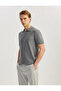 Buttoned Polo Collar Viscose Blended Short Sleeve Knitwear T-Shirt - 2