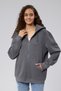 Mooncover Women's Zippered Hooded Sweatshirt with Kangaroo Pocket – Dark Gray - 6