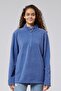Standard Fit Relaxed Cut Cold-Proof Stand Collar Fleece Sweatshirt