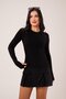 Long Sleeve Basic Black Bluz - 5