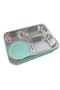 304 Steel Green 950 ml 4 Compartment Student Office Food Container Sefertası Cin864Ys - 2