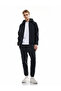 Zippered Pocket Cotton Stitching Detailed Lace up Waist Jogger Sweatpants