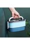 304 Steel 1400 ml Two-Layer Food Storage Container (Not Hot) Cin605Mv - 3