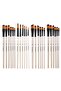 24 Pieces Curved Nylon Brush Set - Acrylic and Watercolor Brush cin688