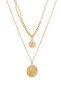 2 Layer Ancient Coin Gold Alloy Women's Chain Necklace En28 - 4