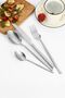 Gray Steel Elegance Food Spoon and Fork Knife Set - 24 Pieces, 6 Person, Cin739By - 4