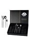 410 Steel 24 Piece Black Dinner Spoon Fork Knife Set Cin518Sy