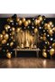Gold Black Balloon Set 50 Pieces Balloon Chain Gold Black Balloon Set Birthday Party Balloon Set - 4
