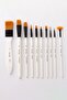 10Pcs Professional Oil Acrylic Gouache Paint Brush Set Nylon Brush Cin671By - 2