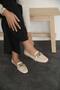 Women's Beige Leather Ballerinas - 4