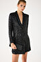 Padded Sequined Mini Jacket Dress