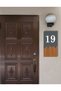 Vertical Metal Composite - Wooden Apartment Complex - Apartment Hotel Office Door Number - Door No:19 ondokuz - 4