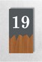 Vertical Metal Composite - Wooden Apartment Complex - Apartment Hotel Office Door Number - Door No:19 ondokuz